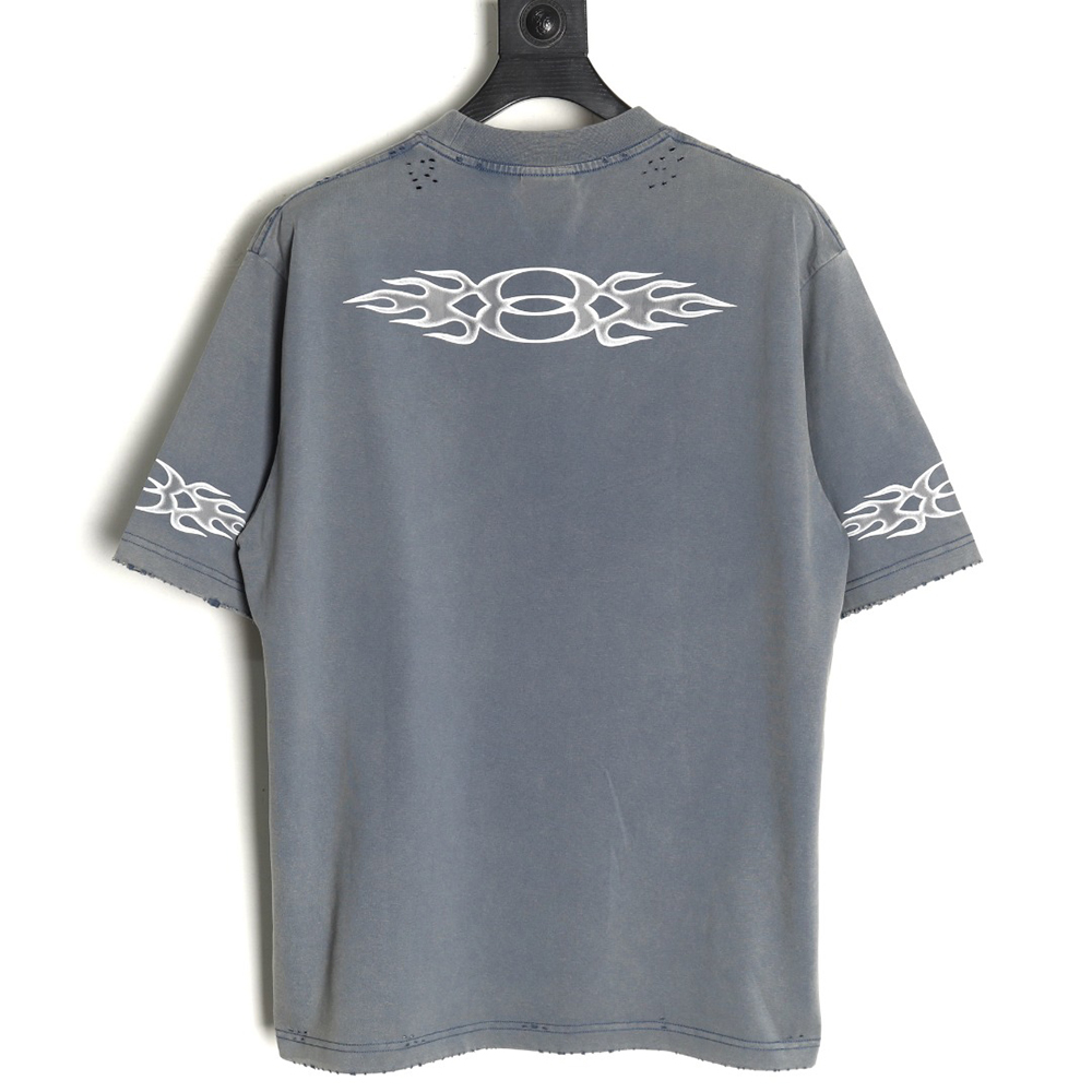 Balenciaga flame print short sleeve T-shirt