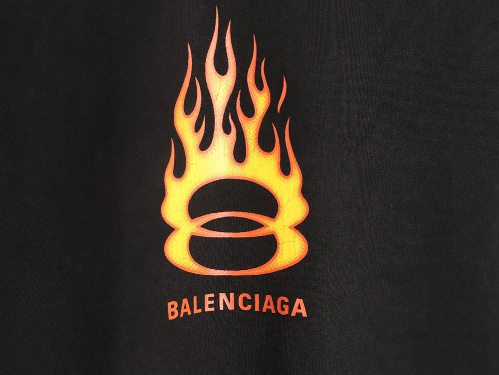 Balenciaga flame print short sleeve T-shirt TSK1