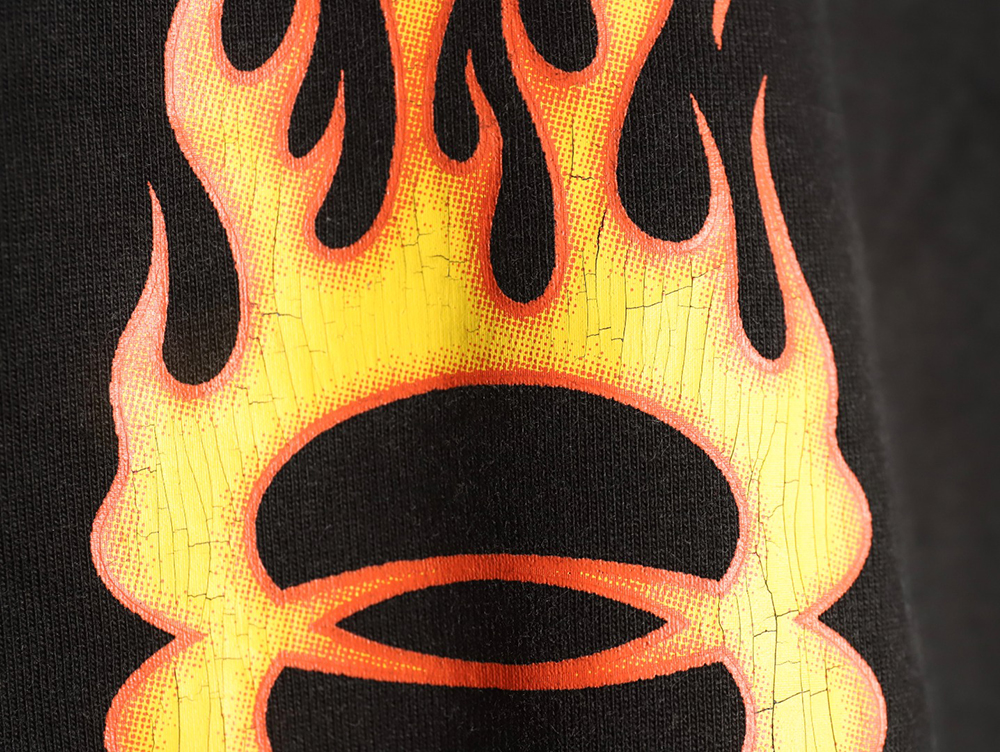Balenciaga flame print short sleeve T-shirt TSK1
