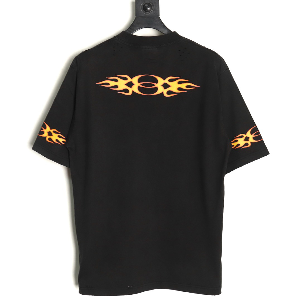 Balenciaga flame print short sleeve T-shirt TSK1