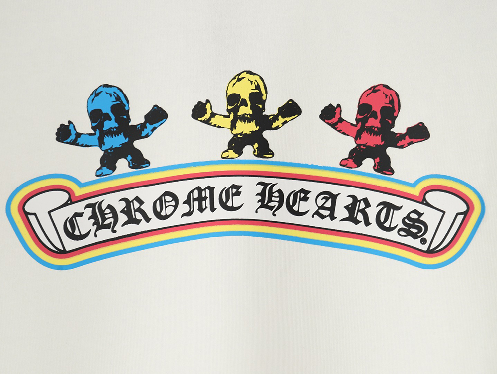 Chrome Hearts Skull Cartoon Short Sleeve T-Shirt