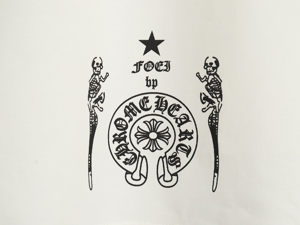 Chrome Hearts Skull Cartoon Short Sleeve T-Shirt