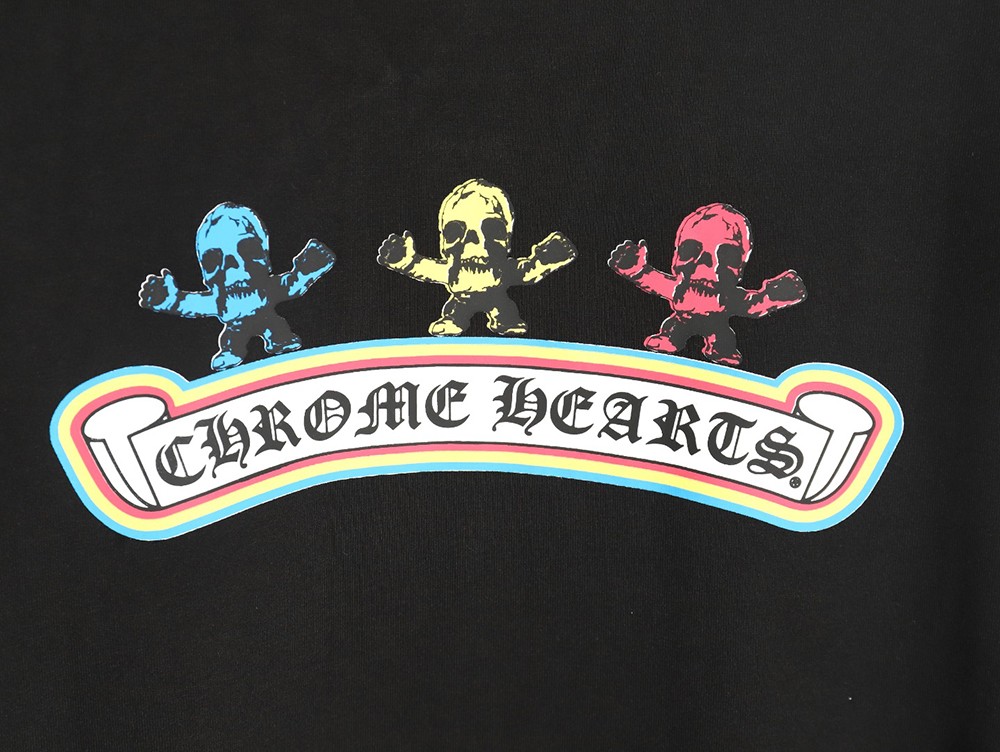 Chrome Hearts Skull Cartoon Short Sleeve T-Shirt TSK1