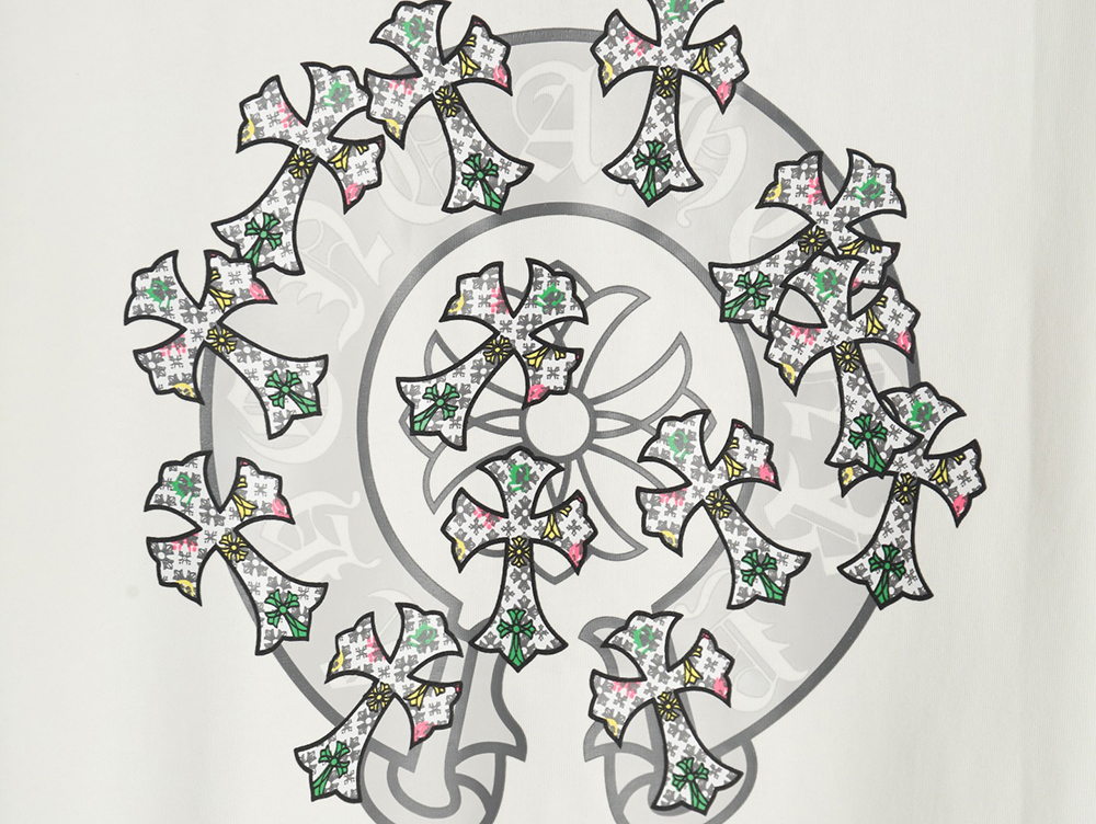 Chrome Hearts Sanskrit cross embroidered T-shirt