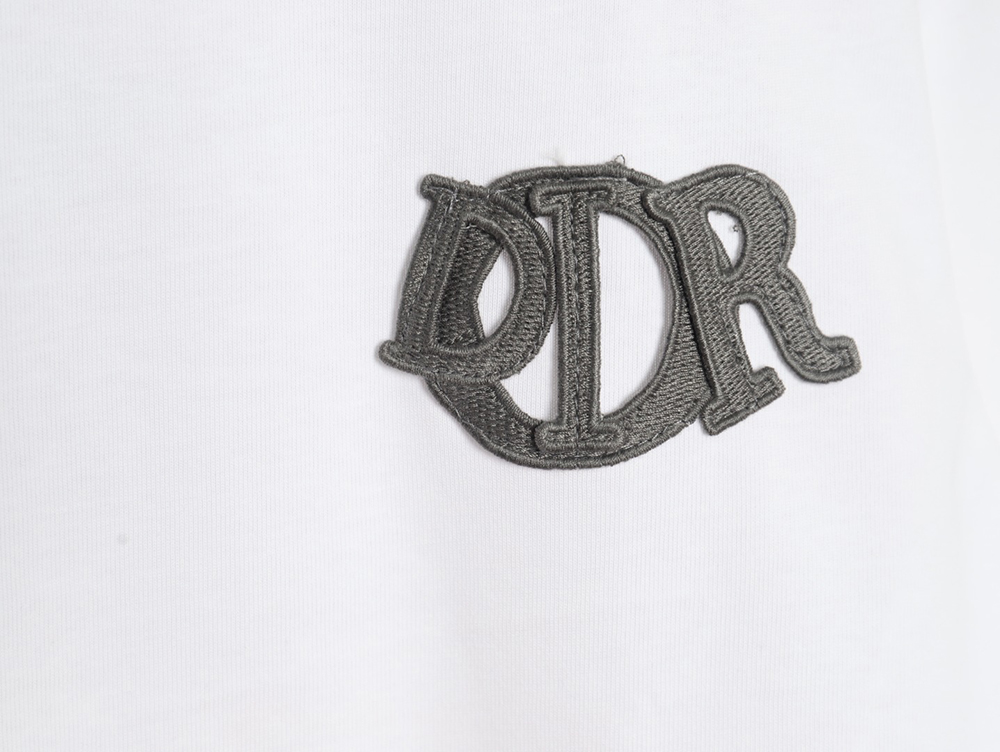 Dior Letter Patch Embroidered Short Sleeve T-Shirt