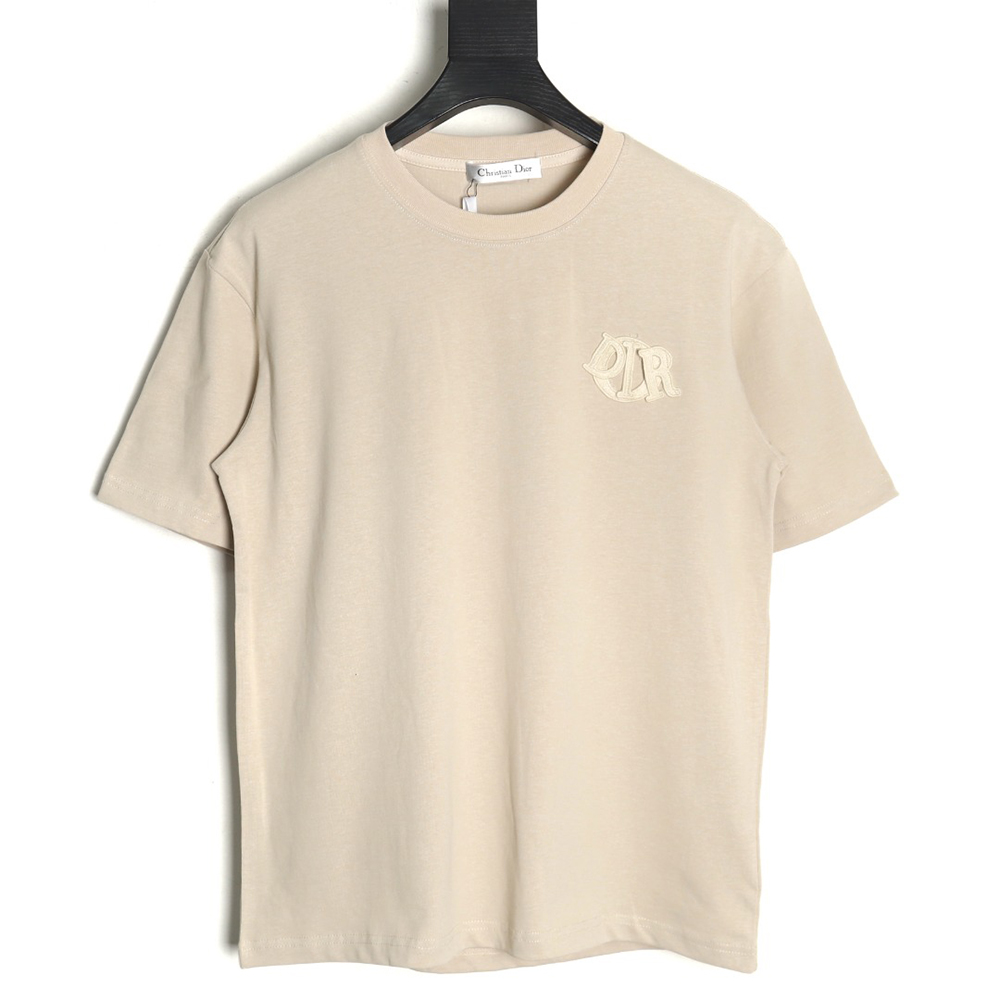 Dior Letter Patch Embroidered Short Sleeve T-Shirt TSK1