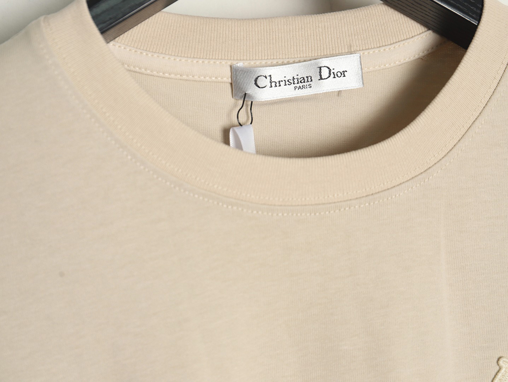 Dior Letter Patch Embroidered Short Sleeve T-Shirt TSK1
