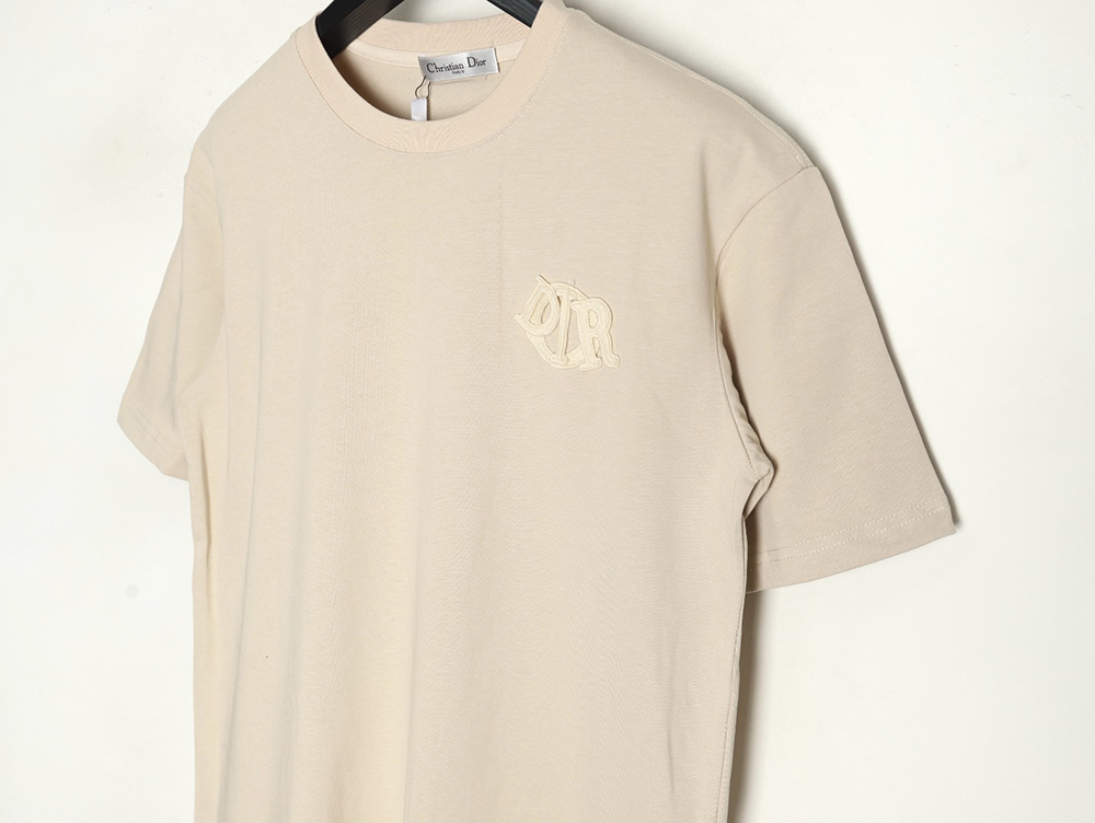Dior Letter Patch Embroidered Short Sleeve T-Shirt TSK1