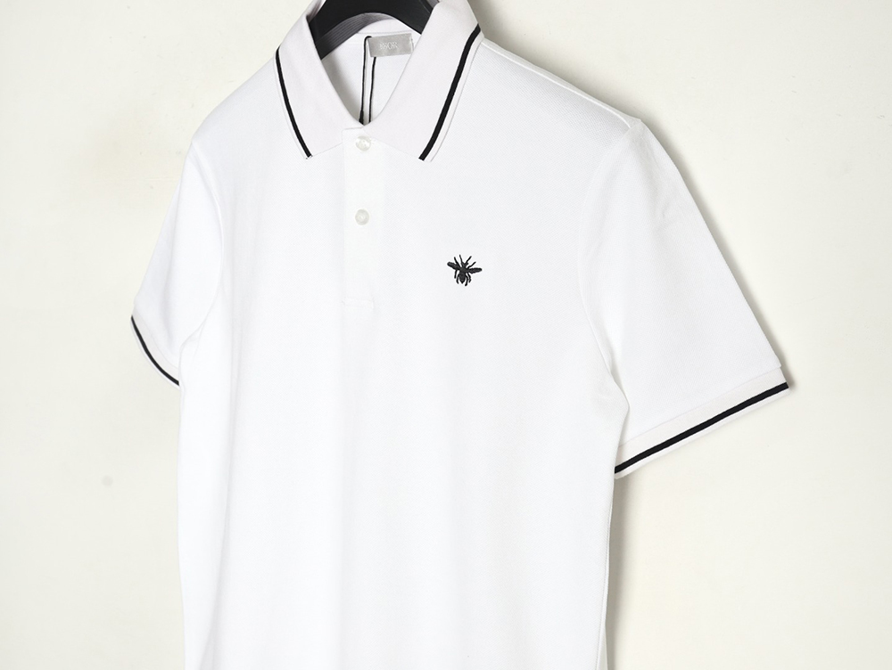 Dior little bee embroidered LOGO short-sleeved POLO shirt