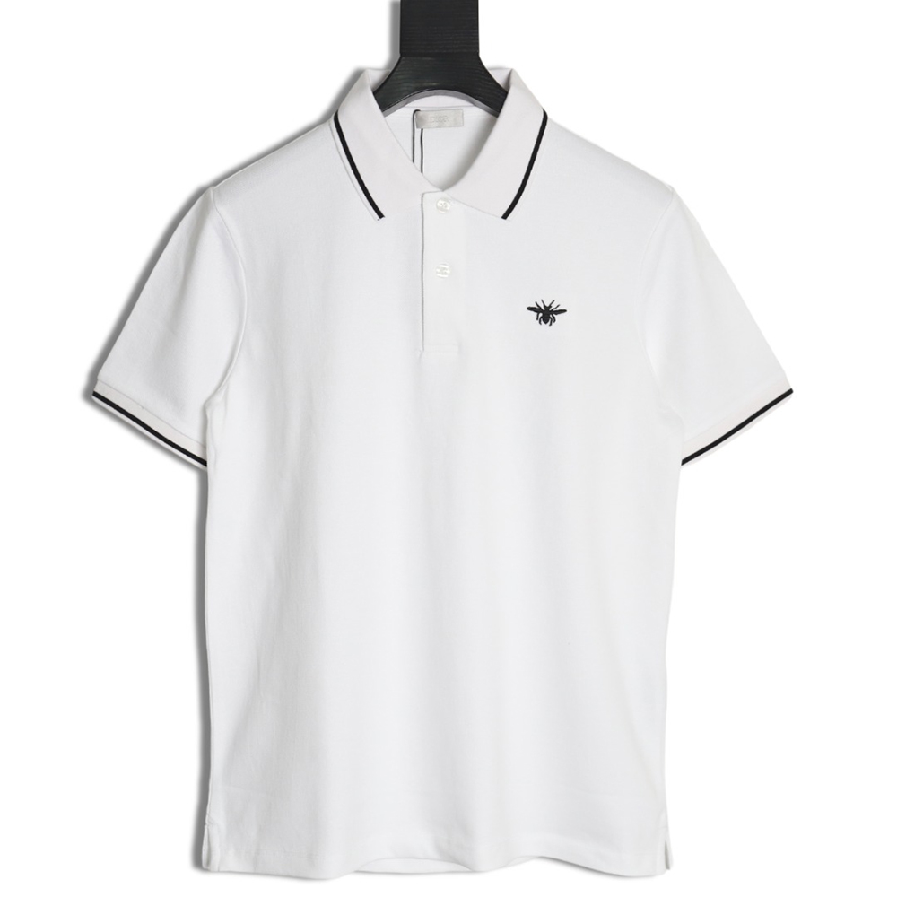 Dior little bee embroidered LOGO short-sleeved POLO shirt