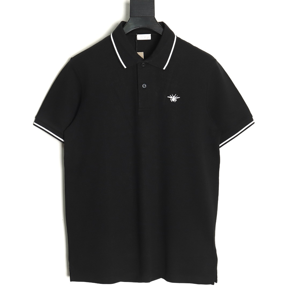 Dior little bee embroidered LOGO short-sleeved POLO shirt TSK1