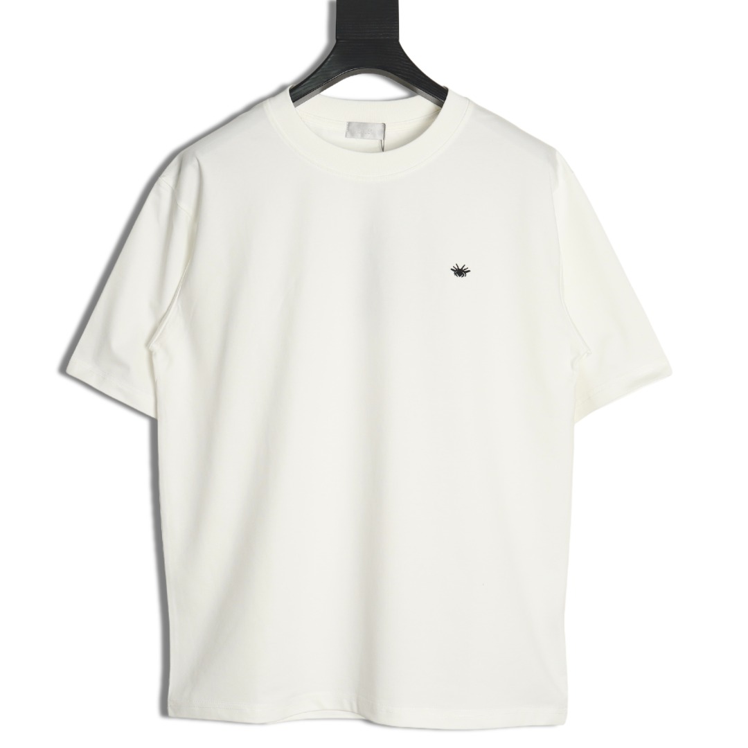 Dior bee embroidered logo short sleeve T-shirt
