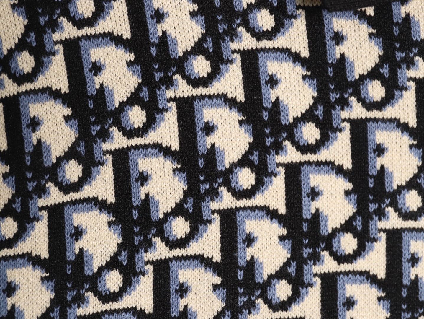 Dior classic monogram jacquard knitted Polo short sleeve