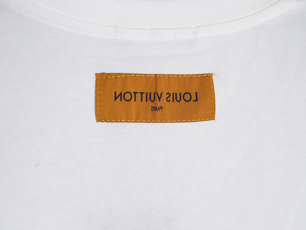 Louis Vuitton Pearl Slogan Print Short Sleeves