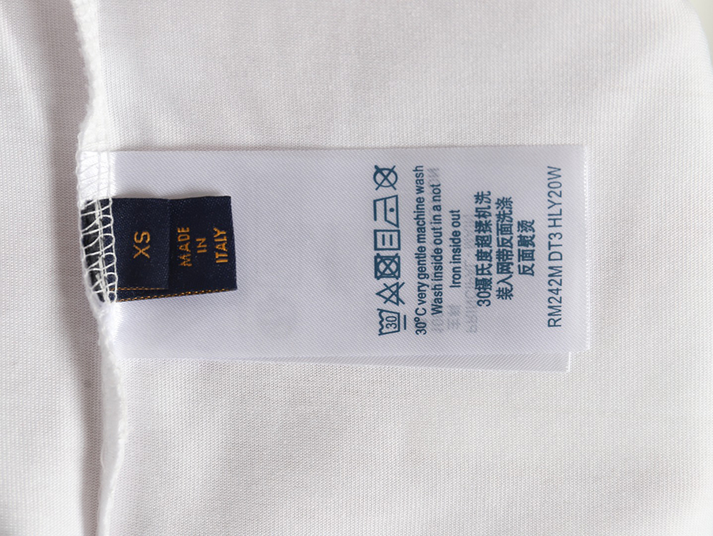 Louis Vuitton Pearl Slogan Print Short Sleeves