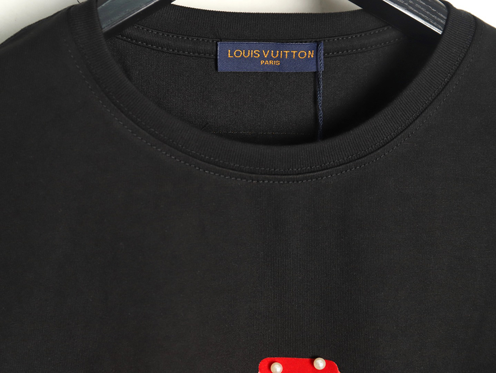 Louis Vuitton Pearl Slogan Print Short Sleeves TSK1