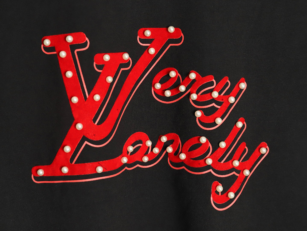 Louis Vuitton Pearl Slogan Print Short Sleeves TSK1