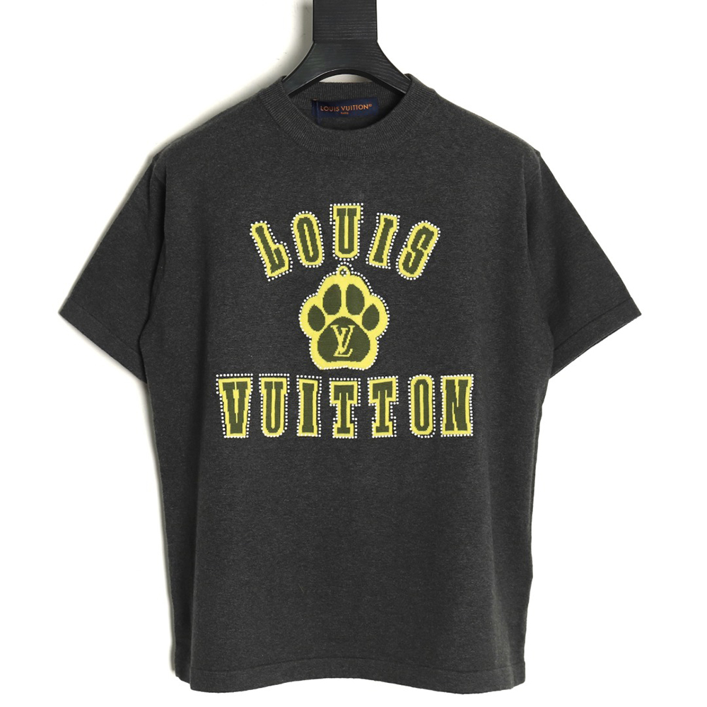 Louis Vuitton yellow knitted short-sleeved T-shirt