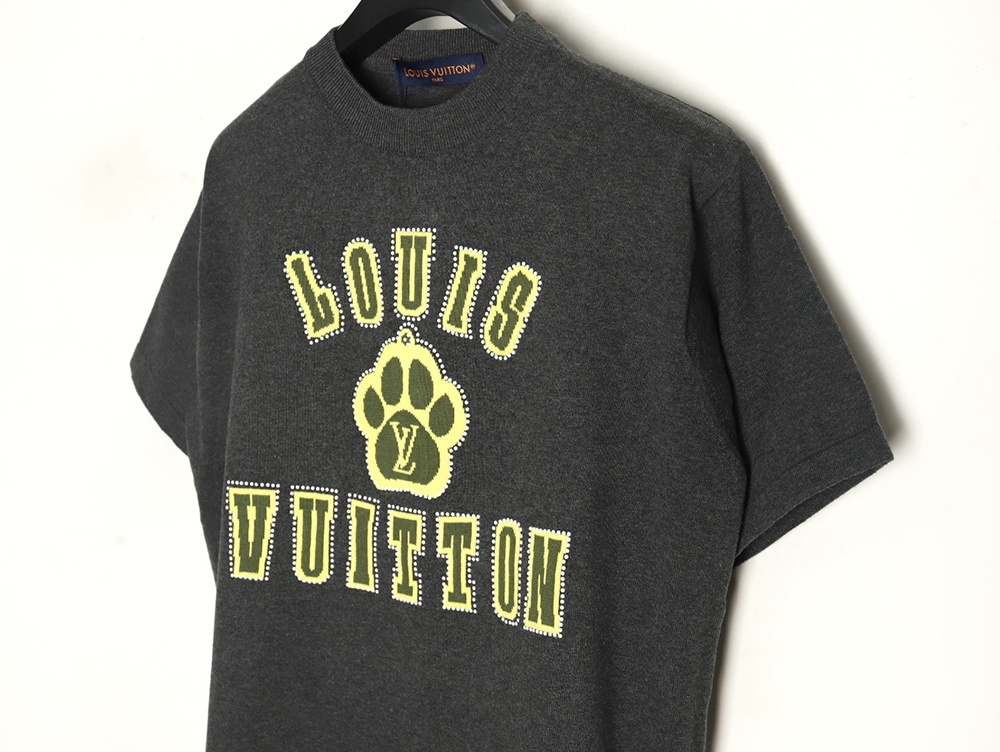 Louis Vuitton yellow knitted short-sleeved T-shirt