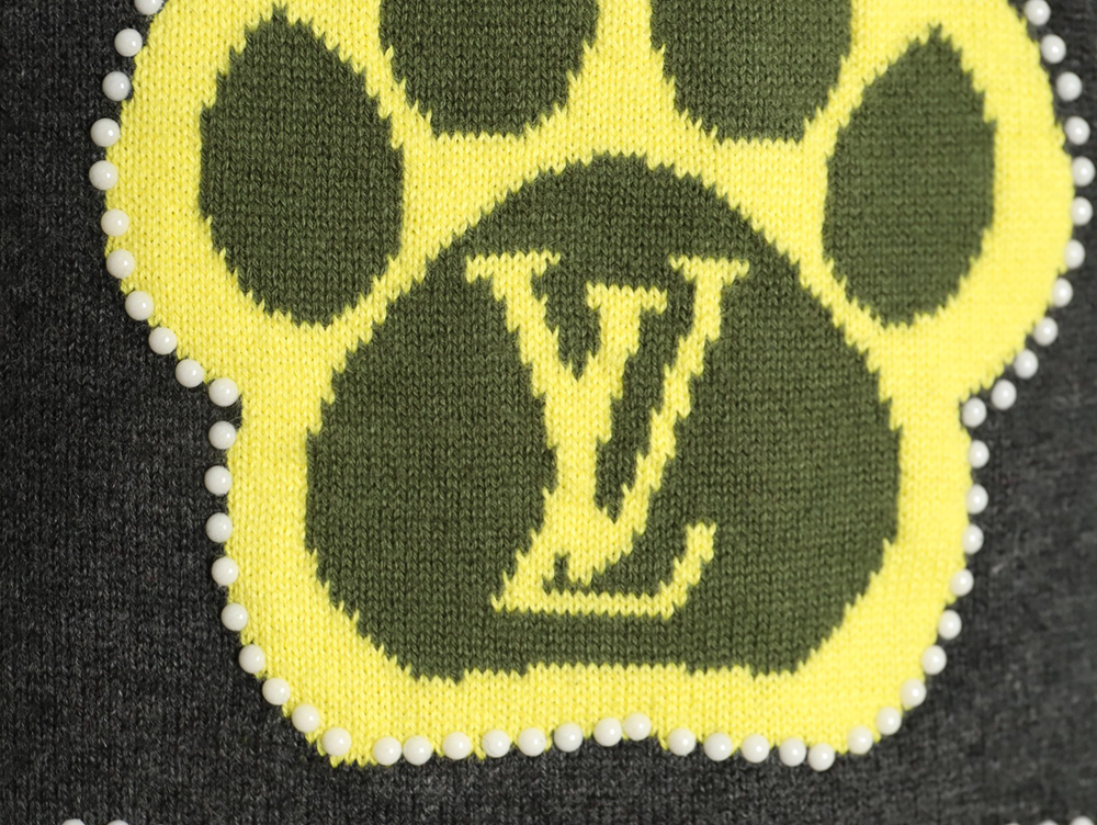 Louis Vuitton yellow knitted short-sleeved T-shirt