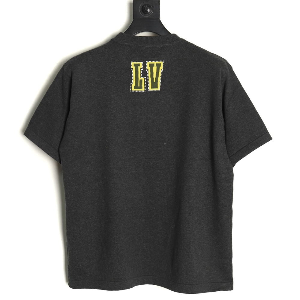 Louis Vuitton yellow knitted short-sleeved T-shirt