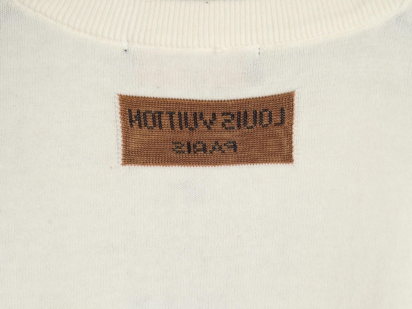 Louis Vuitton Airplane Jacquard Crew Neck Knit Short Sleeves