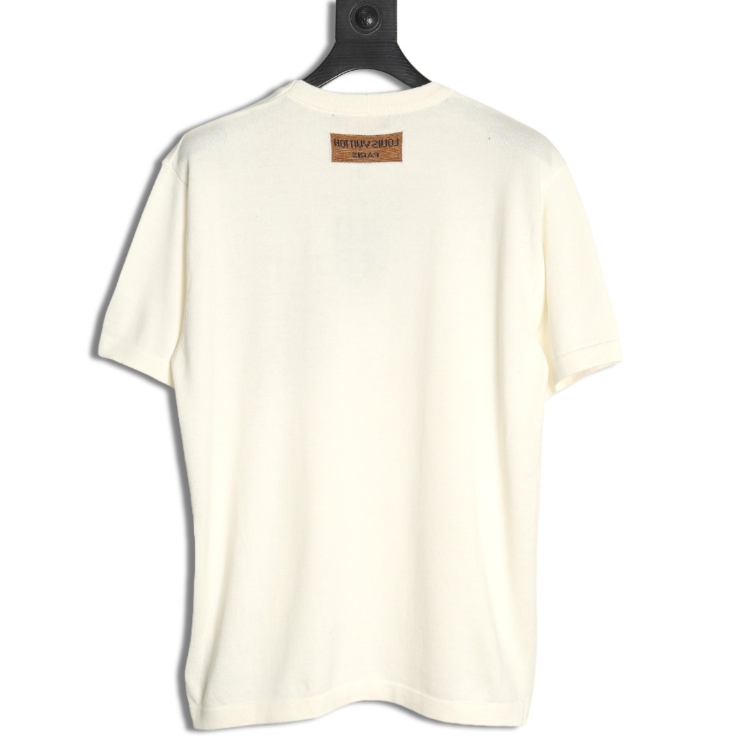 Louis Vuitton Airplane Jacquard Crew Neck Knit Short Sleeves