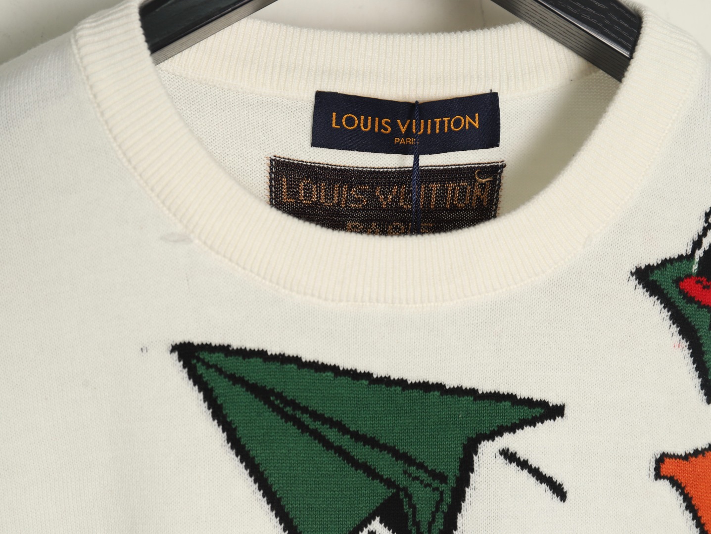 Louis Vuitton Airplane Jacquard Crew Neck Knit Short Sleeves