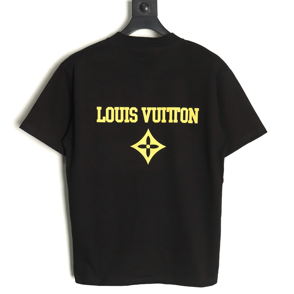 Louis Vuitton Chest Lettering Print Short Sleeve T-shirt TSK1