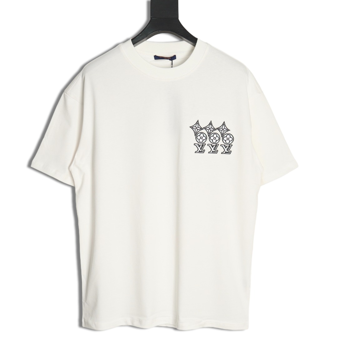 Louis Vuitton embroidered lettering short-sleeved T-shirt