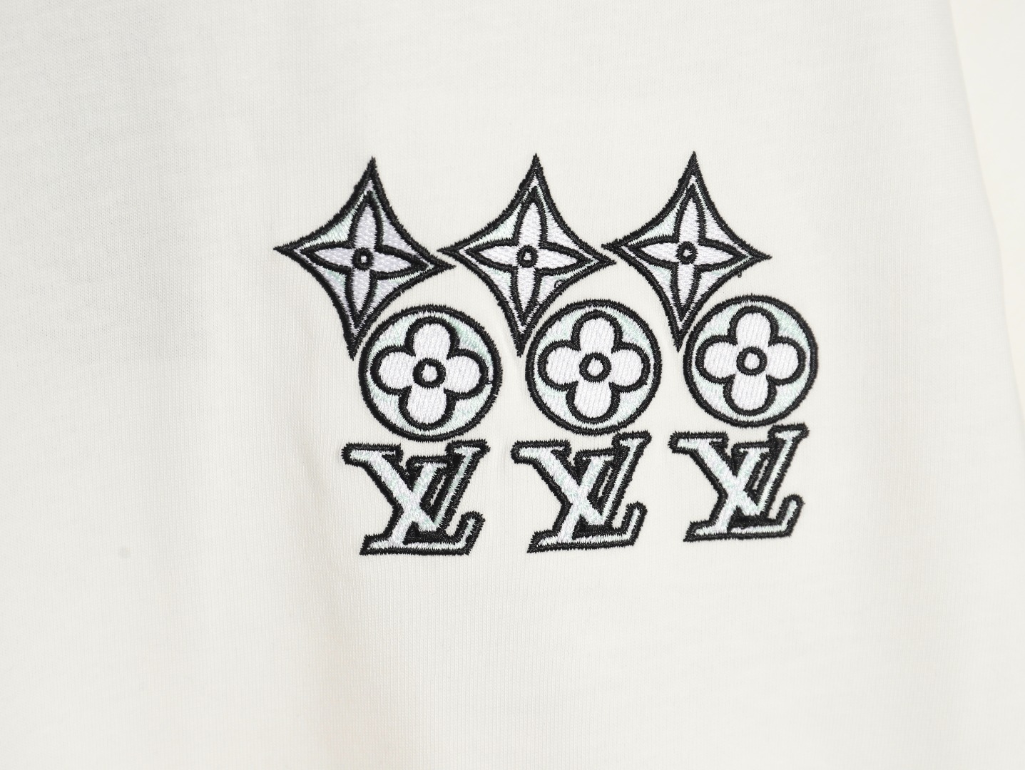 Louis Vuitton embroidered lettering short-sleeved T-shirt