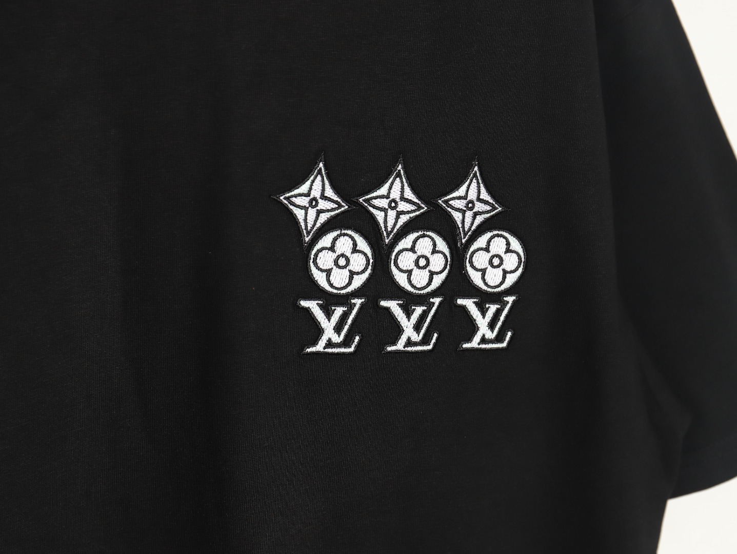 Louis Vuitton embroidered lettering short-sleeved T-shirt TSK1