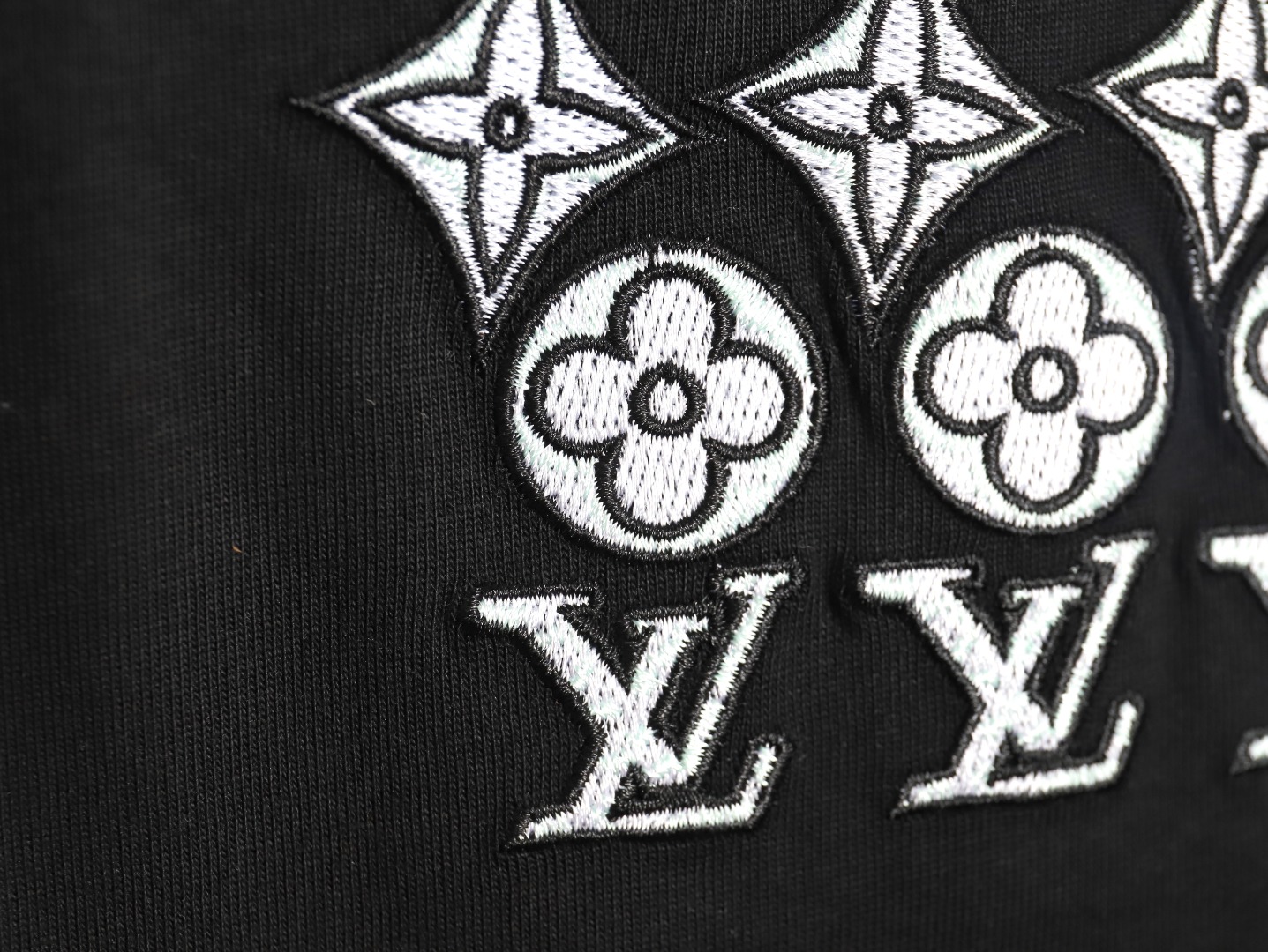 Louis Vuitton embroidered lettering short-sleeved T-shirt TSK1