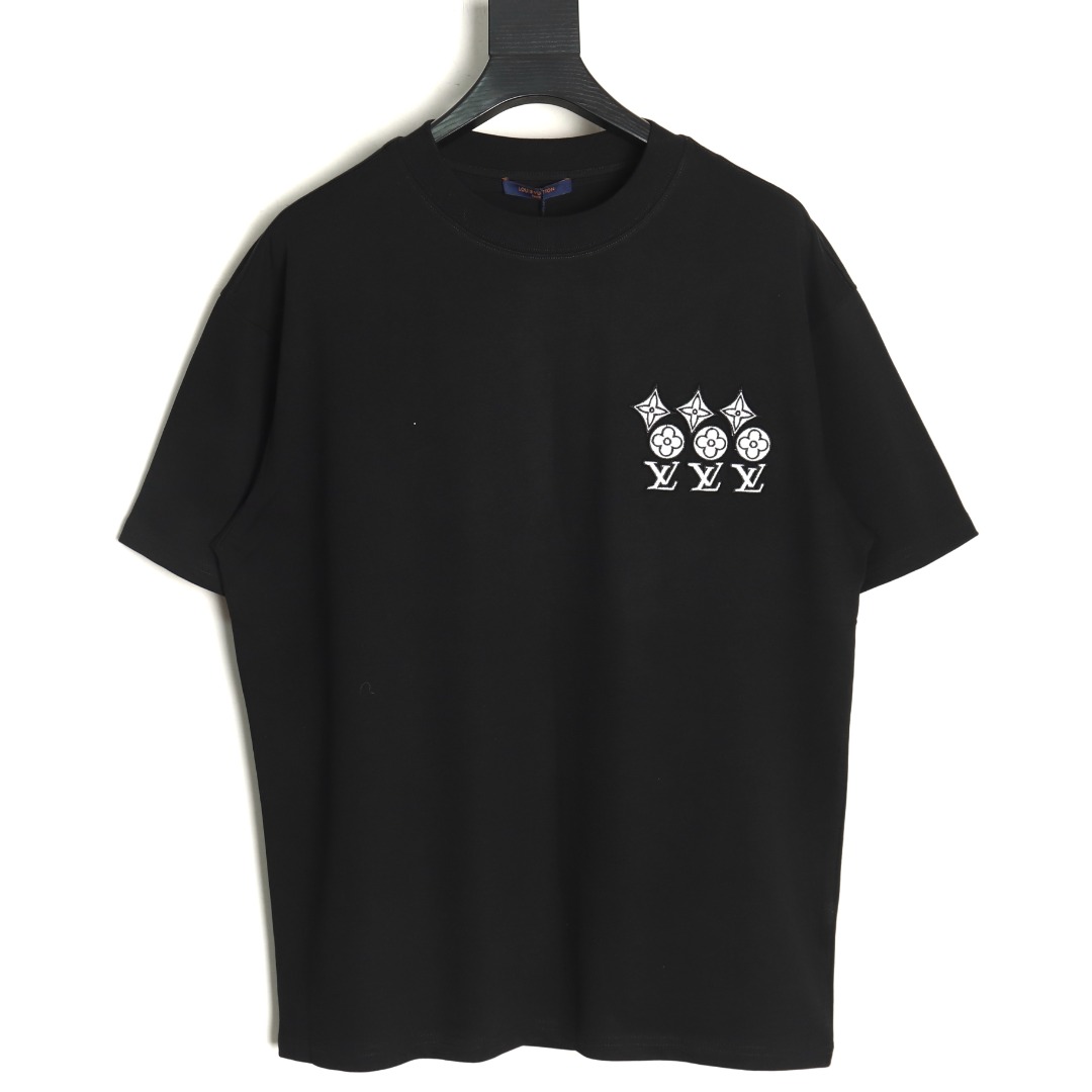 Louis Vuitton embroidered lettering short-sleeved T-shirt TSK1