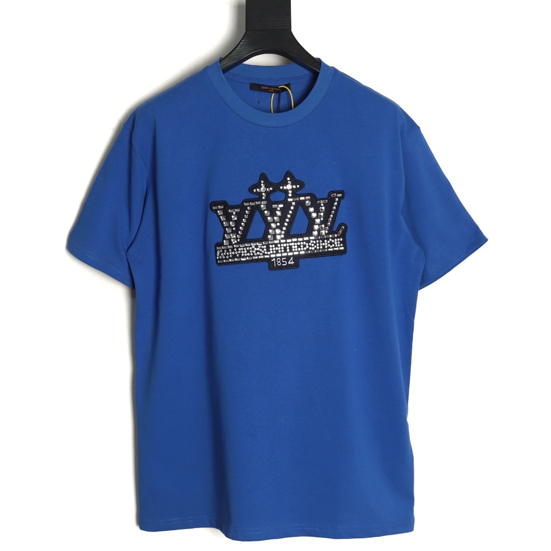 Louis Vuitton 1854 Diamond Letters Cotton Short Sleeves