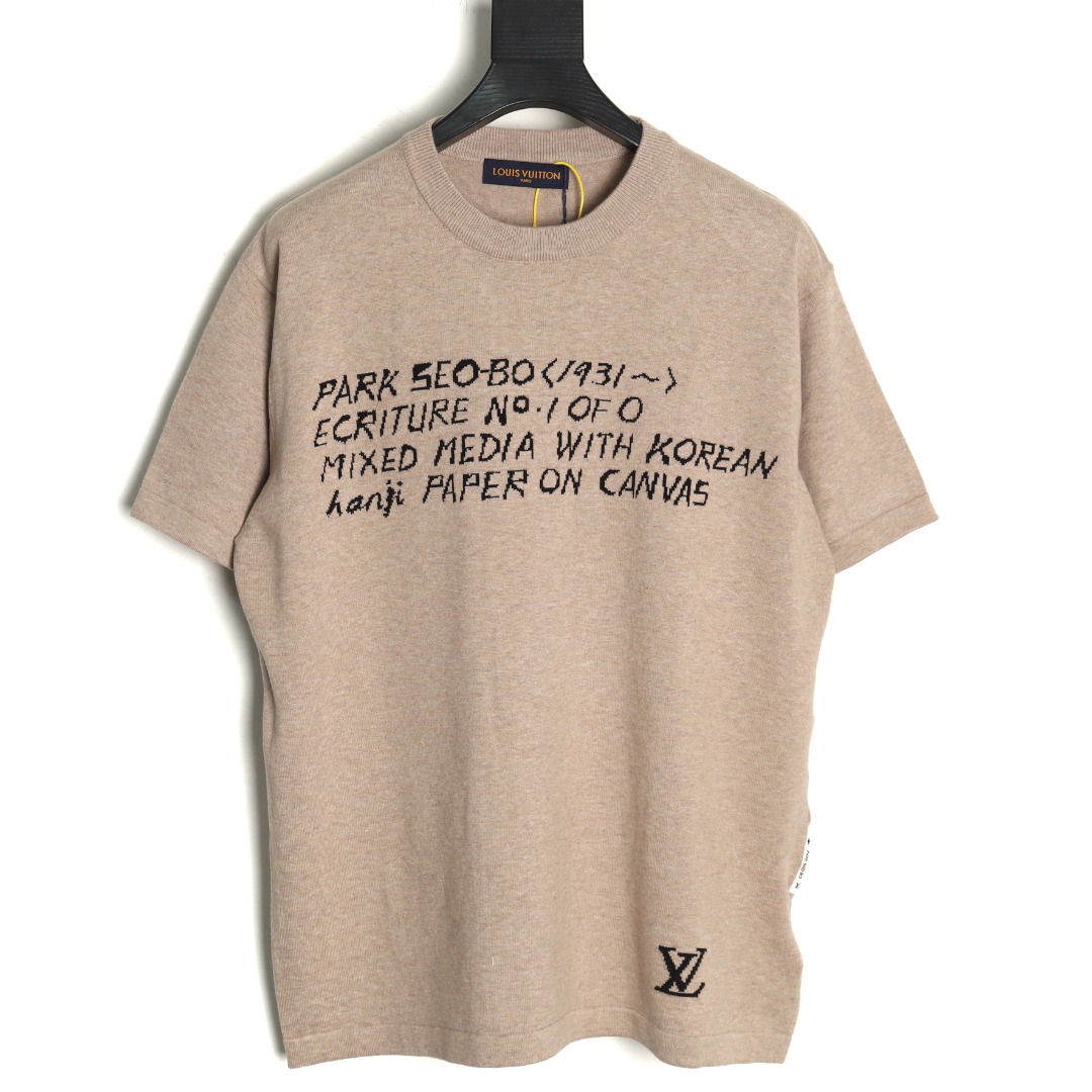Louis Vuitton lettering pattern short sleeve