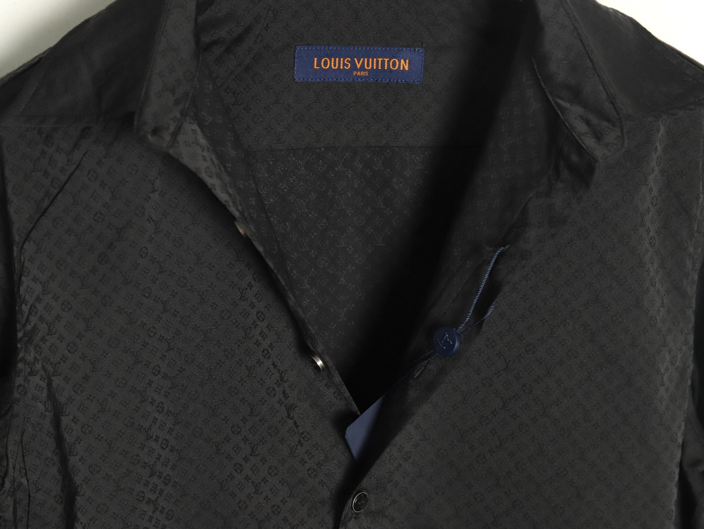 Louis Vuitton dark pattern monogram full print jacquard shirt TSK1