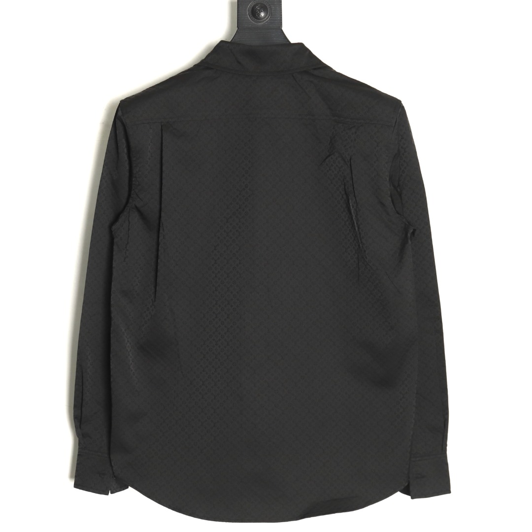 Louis Vuitton dark pattern monogram full print jacquard shirt TSK1