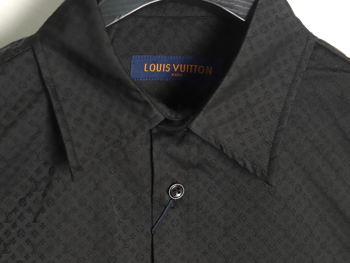 Louis Vuitton dark pattern monogram full print jacquard shirt TSK1