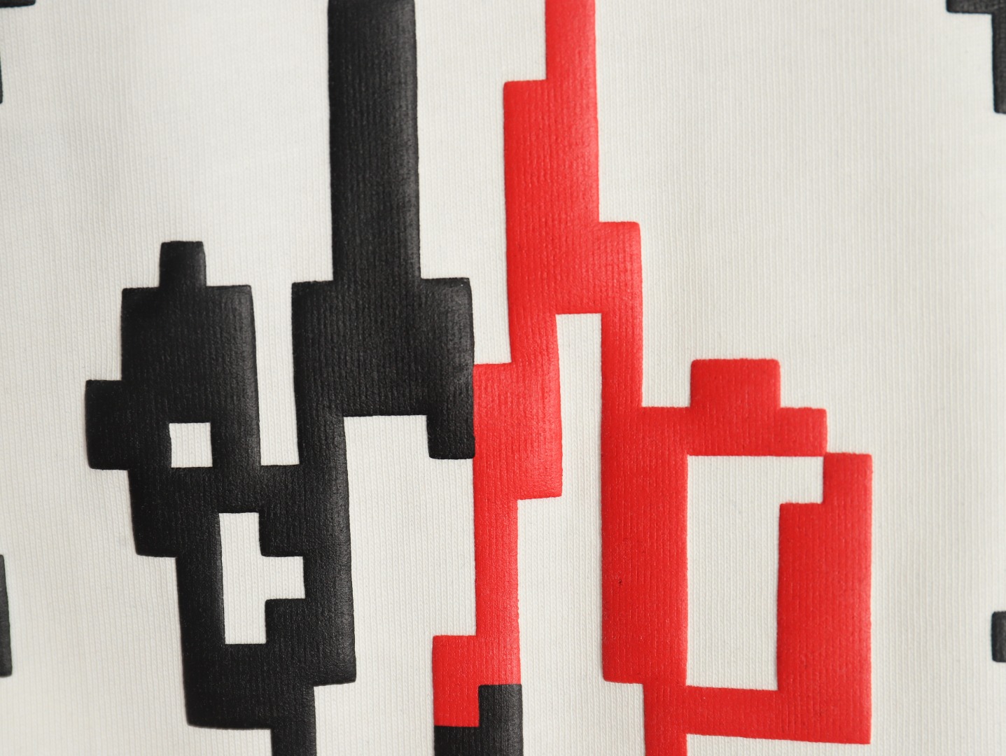 Moncler pixel fuzzy foam logo printed short-sleeved T-shirt