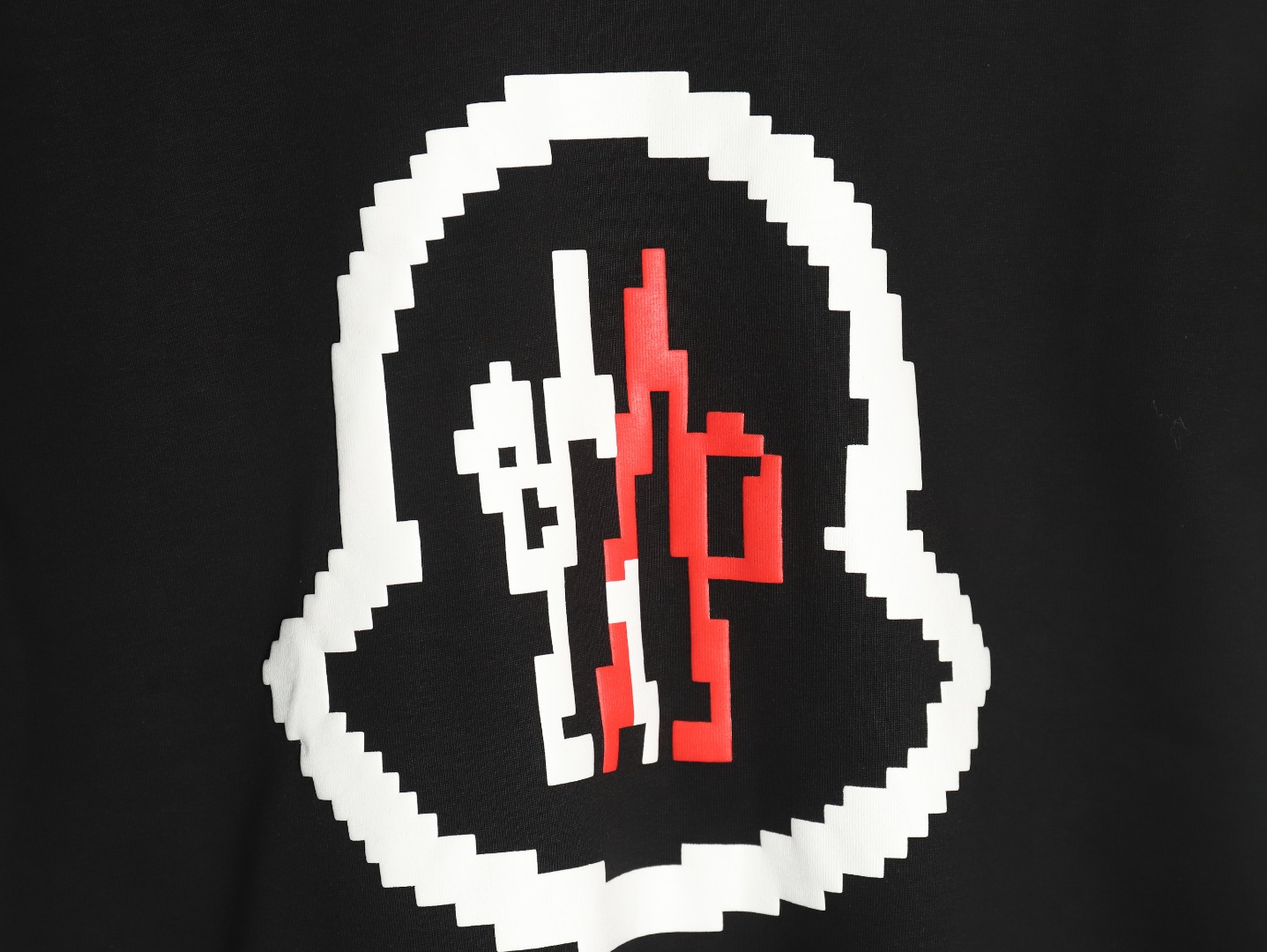 Moncler pixel fuzzy foam logo printed short-sleeved T-shirt TSK1