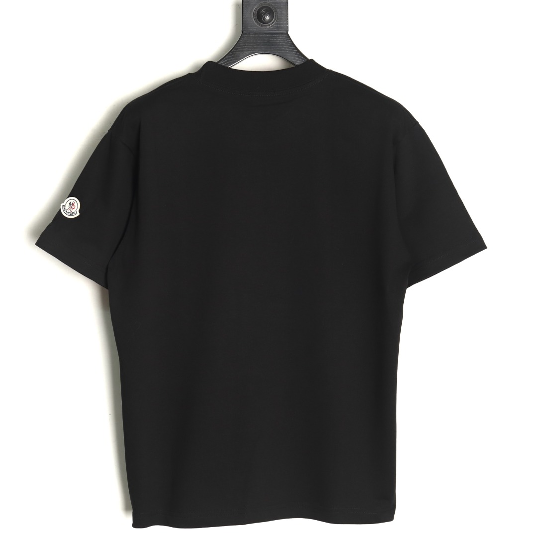 Moncler pixel fuzzy foam logo printed short-sleeved T-shirt TSK1