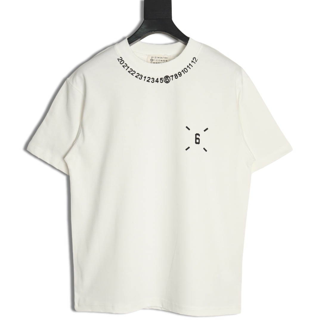 Maison Margiela printed logo crew neck short sleeve T-shirt