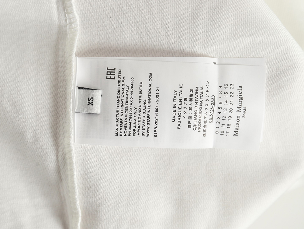 Maison Margiela musical note letter print short-sleeved T-shirt