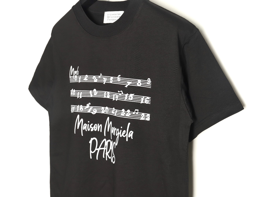Maison Margiela musical note letter print short-sleeved T-shirt TSK1