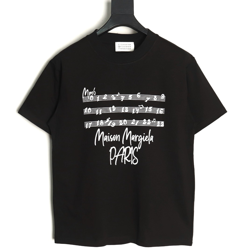 Maison Margiela musical note letter print short-sleeved T-shirt TSK1