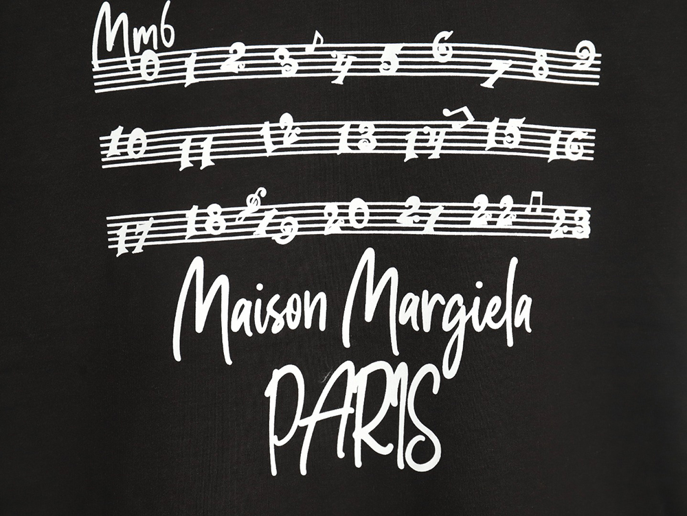 Maison Margiela musical note letter print short-sleeved T-shirt TSK1