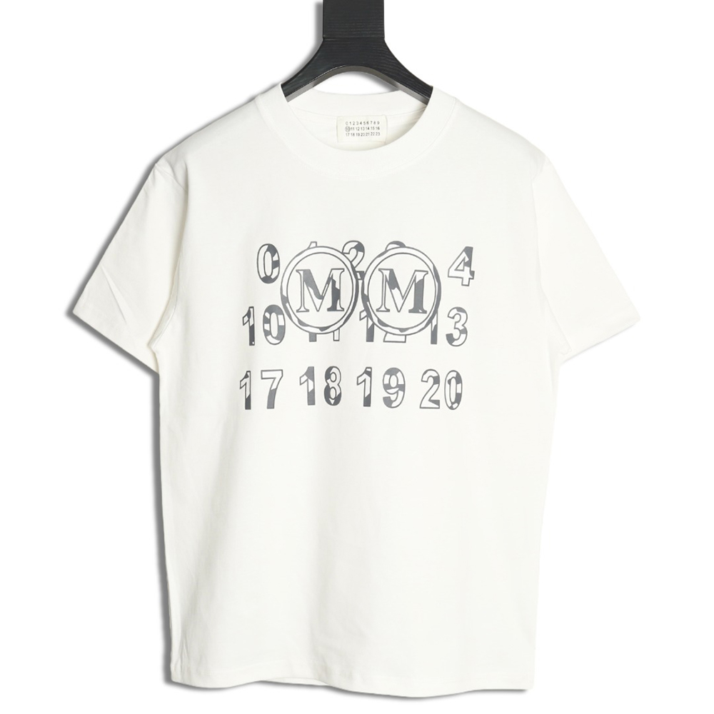 Maison Margiela double m print short-sleeved T-shirt
