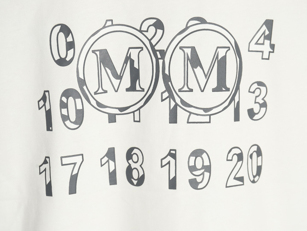 Maison Margiela double m print short-sleeved T-shirt