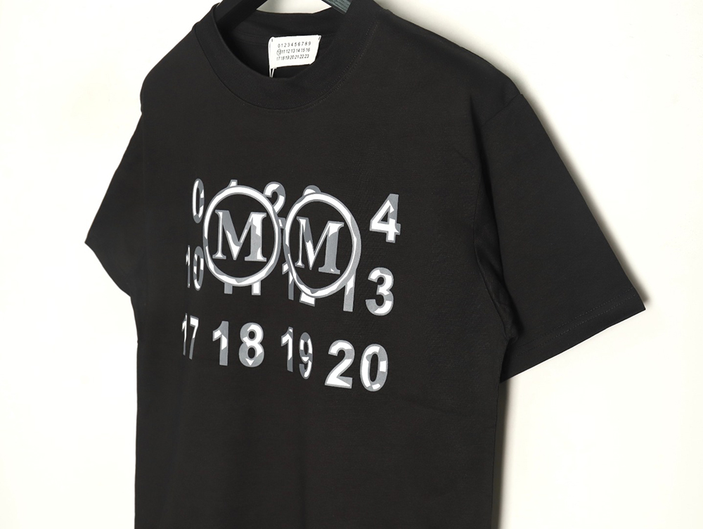 Maison Margiela double m print short-sleeved T-shirt TSK1